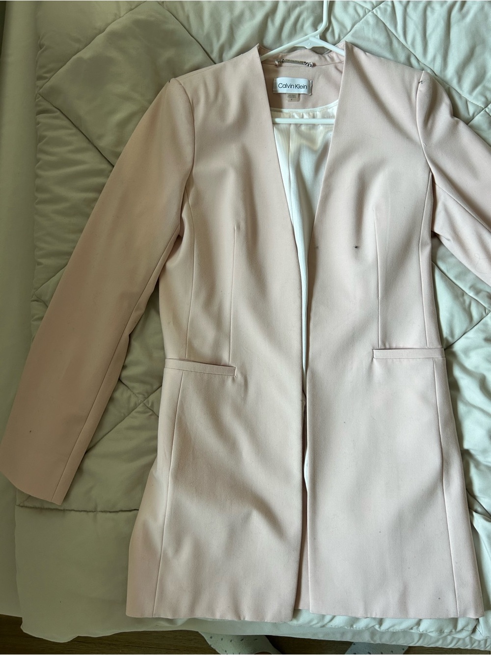 Calvin Klein Blazer Jacket in Soft Blush Pink